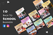 10 Back To School Banners, a Social Media Template by Nisha Droch (Thumbnail 1 of 3)