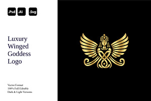 Luxury Winged Goddess Logo, a Branding & Logo Template by Luxury Logos