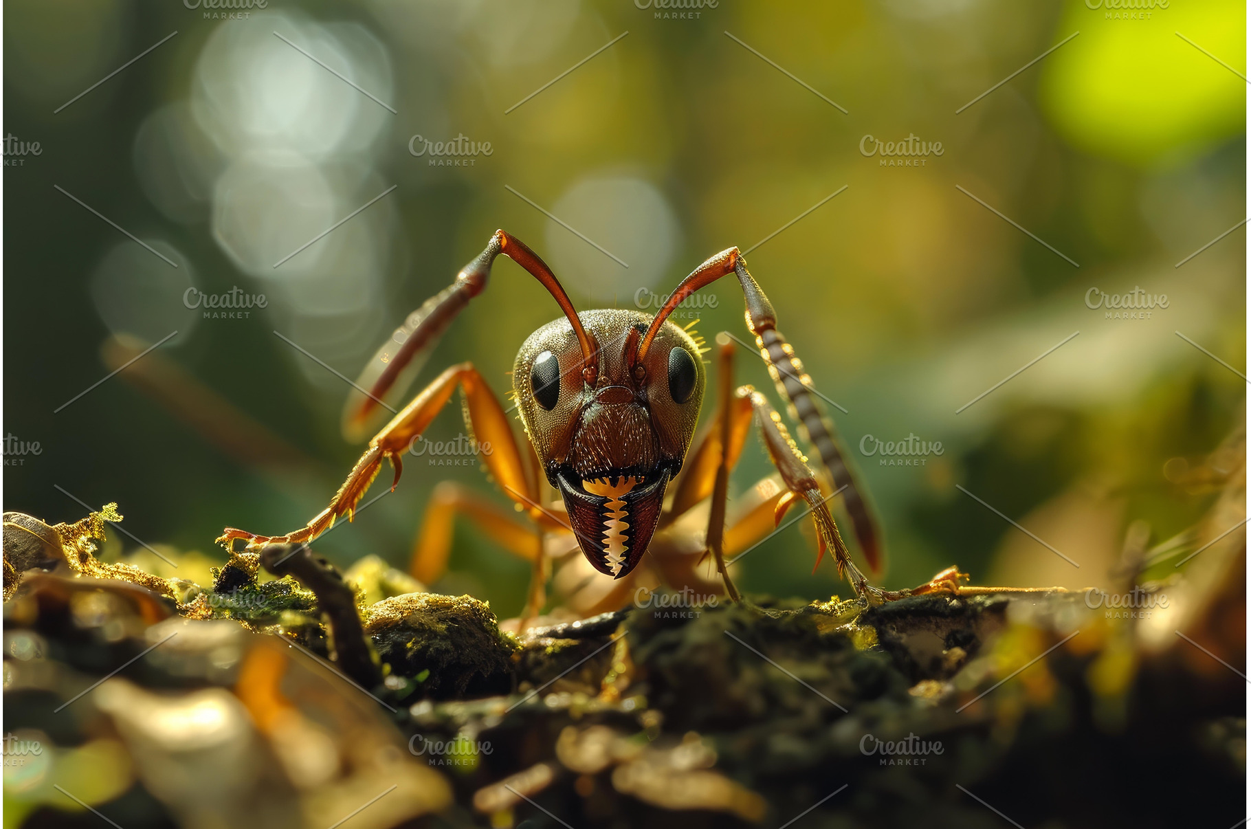 Tenacious Strong ant on tree, an Animal Photo by Ylivdesign