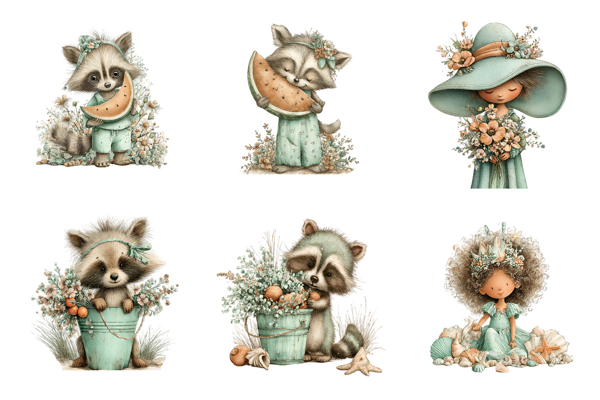 Whimsical Summer Clipart, an Illustration by SinaCreation (Photo 2 of 9)
