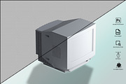 Generic CRT Monitor Mockup, a Mockup by GraphicVil (Thumbnail 21 of 23)