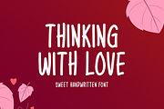 Thinking With Love Typeface, a Handwritten Font by Seemly Fonts (Thumbnail 1 of 6)