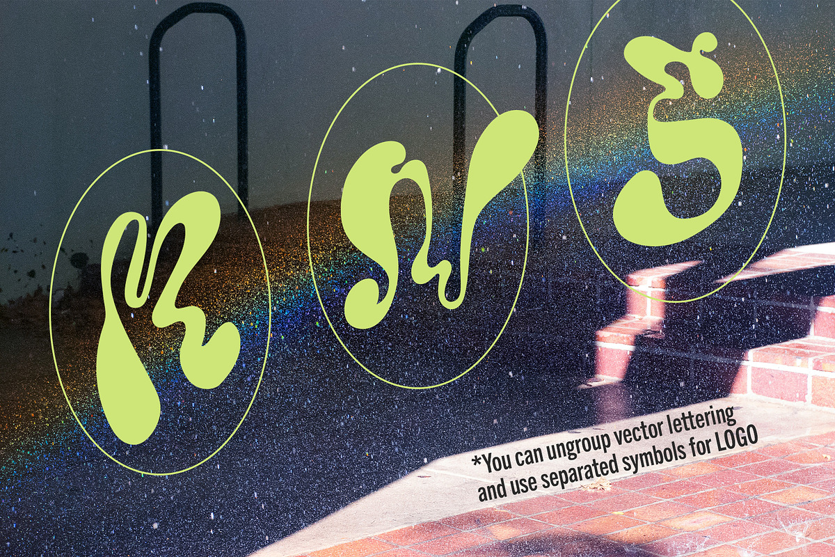 Y2K Lettering Liquid & Melting 2000s, an Object Graphic by Oksana Trygub (Photo 13 of 18)