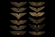Art Deco 26 Wings, a Decorative Illustration by Stanislav Kharchevskyi (Thumbnail 3 of 3)