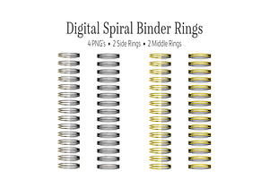 Spiral Digital Binder Rings Set, an Object Graphic by 3PointsCreative