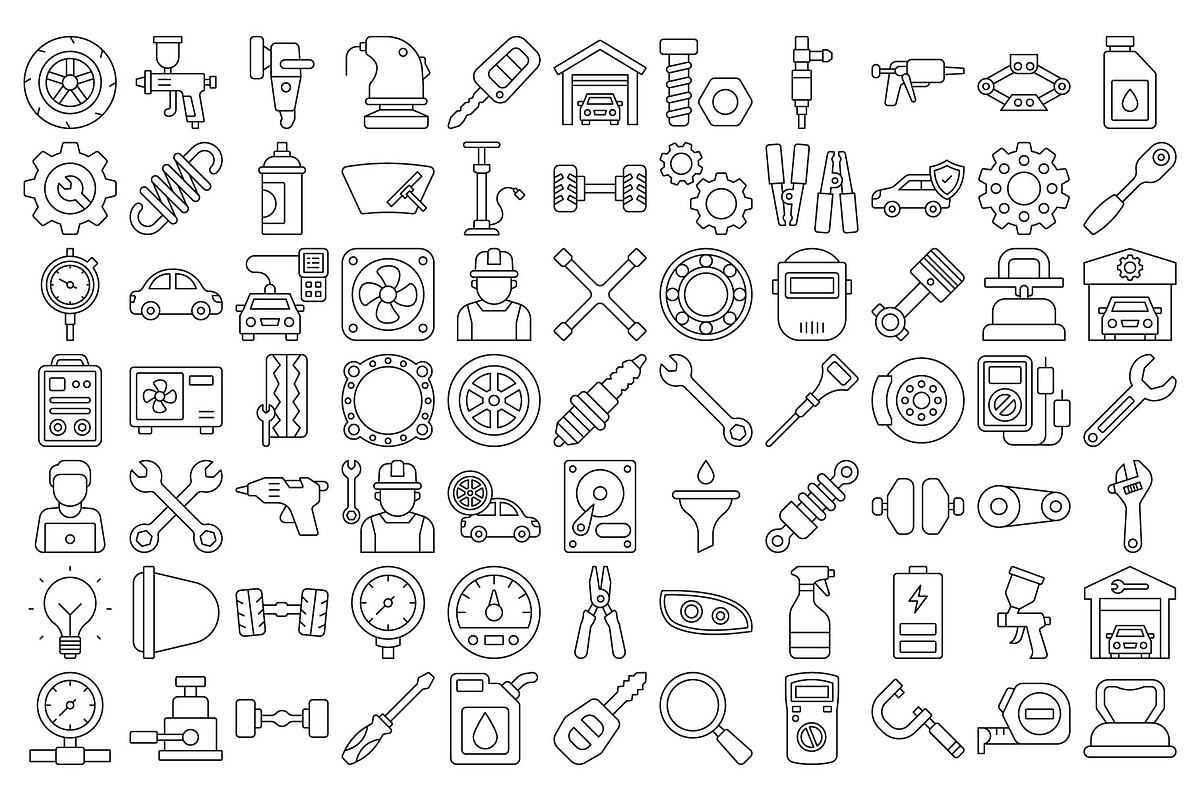 Automobile Parts Icons Pack, an Icon by Vector Portal (Photo 5 of 5)
