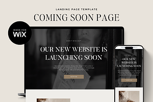 Wix Coming Soon Page Template
