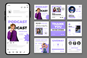 Podcast Live Social Media Post, a Social Media Template by CreativeShaper (Thumbnail 1 of 3)