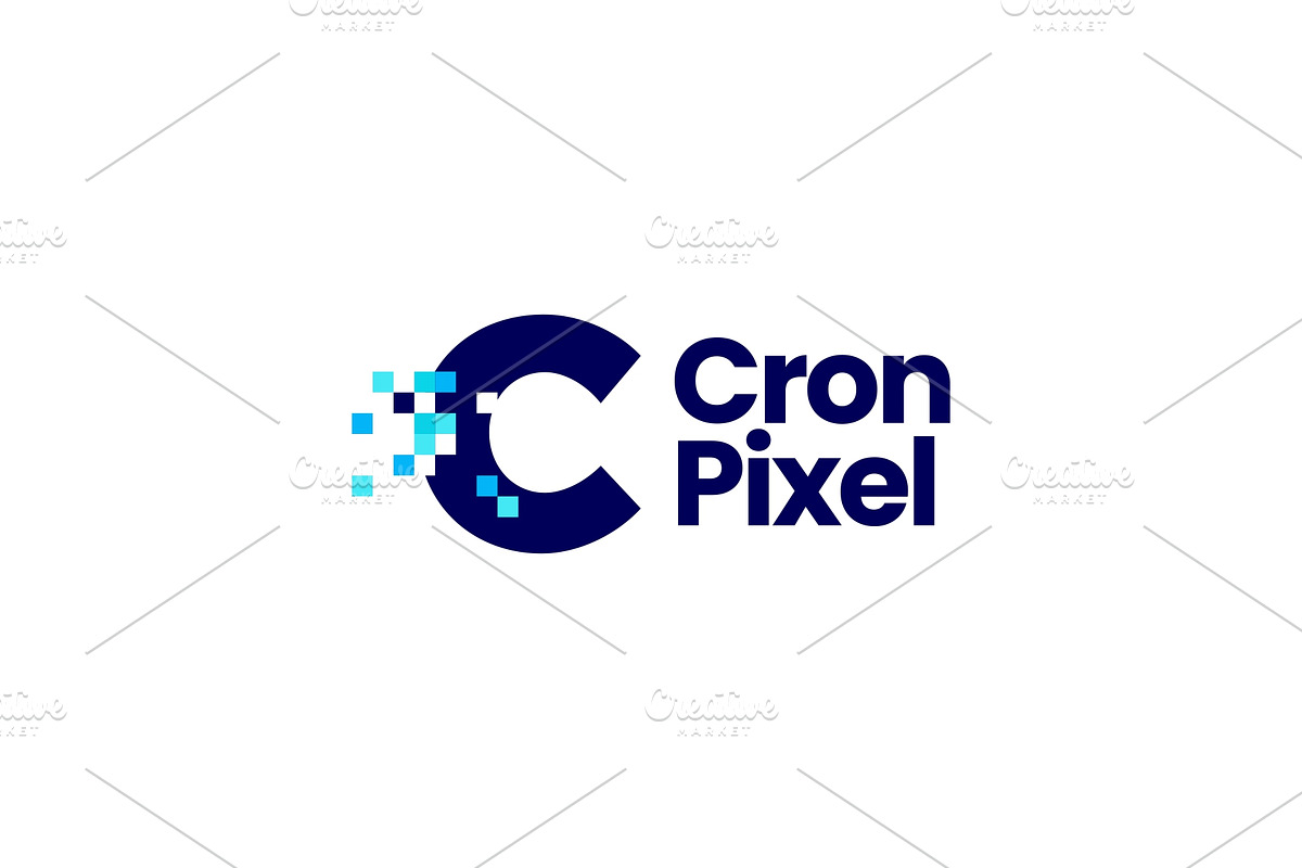 c letter pixel mark digital 8 bit, a Branding & Logo Template by VASTARD STUDIO