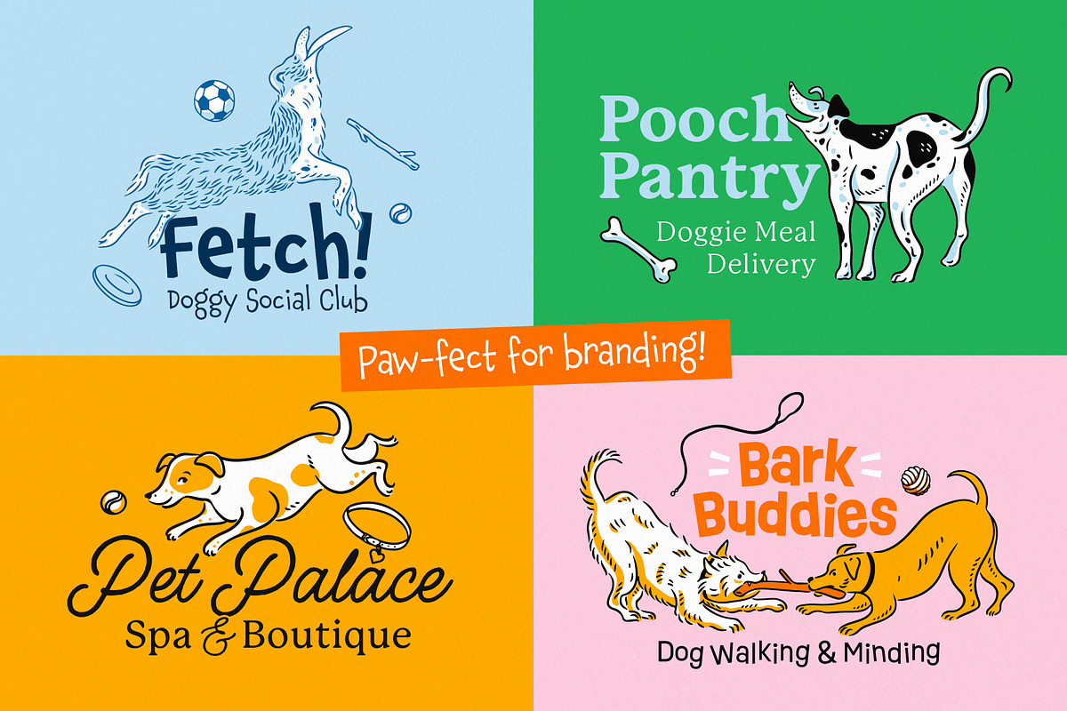 Dogs! Vector Clip Art Illustrations, an Animal Illustration by rouxsupplyco (Photo 9 of 12)
