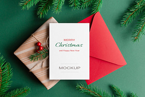 Christmas Greeting Card Mockup