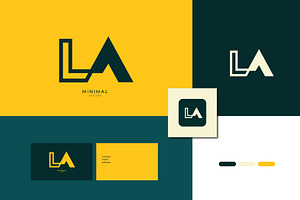 Monogram icon logo LA, a Branding & Logo Template by idesign_4u