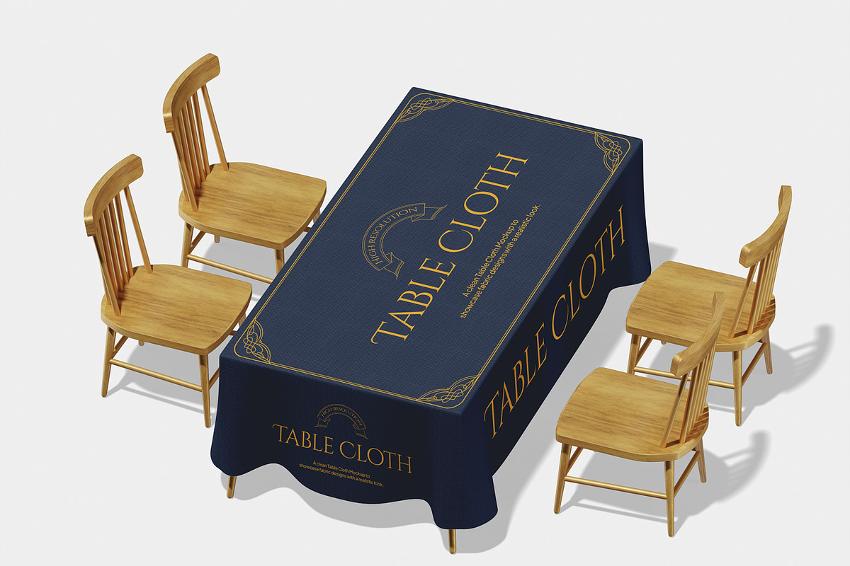 Table Cloth Mockup, a Merchandise Mockup by Unerispace (Photo 2 of 5)