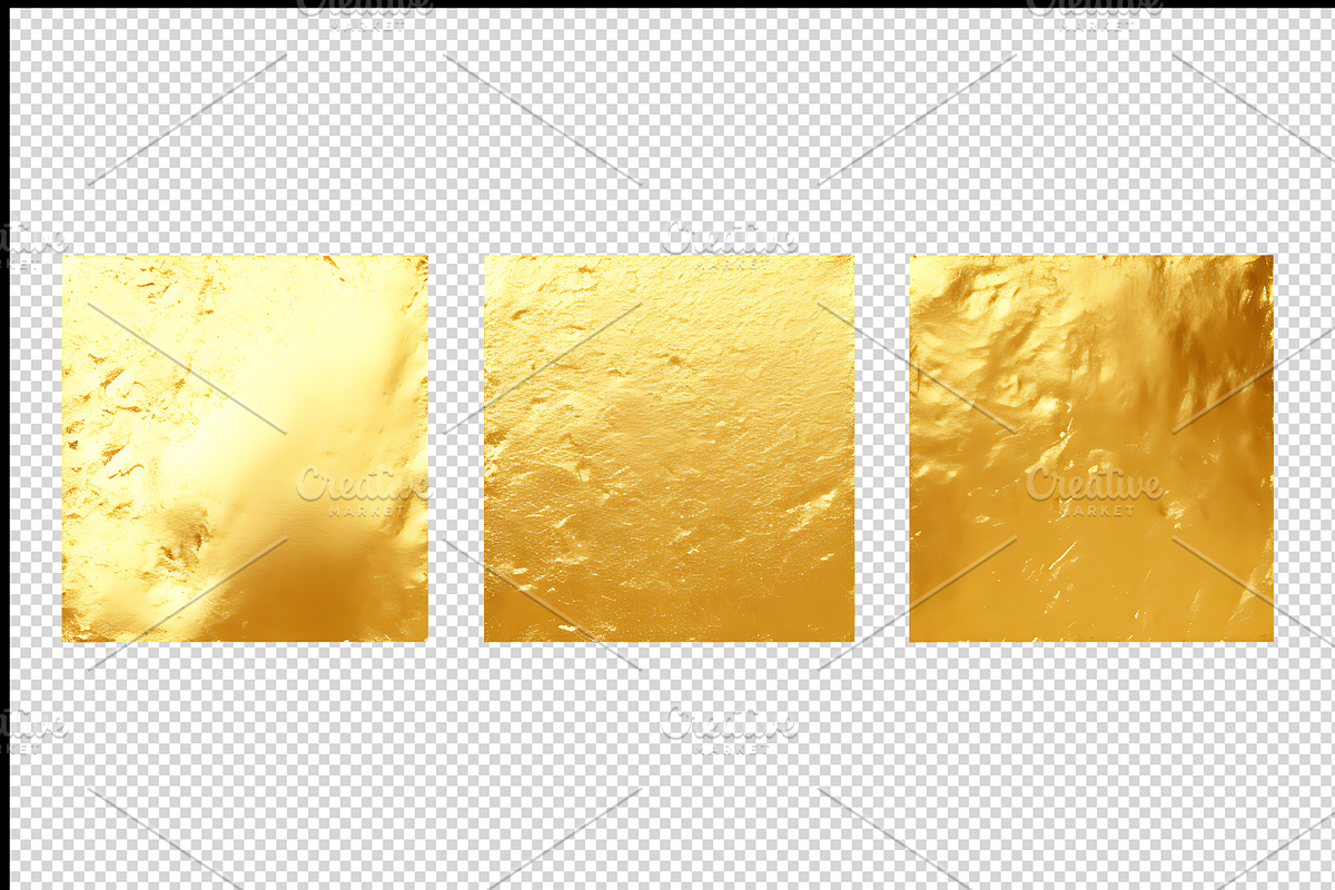 Gold foil texture set png, an Object Graphic by Shahjahangdb1 (Photo 2 of 3)