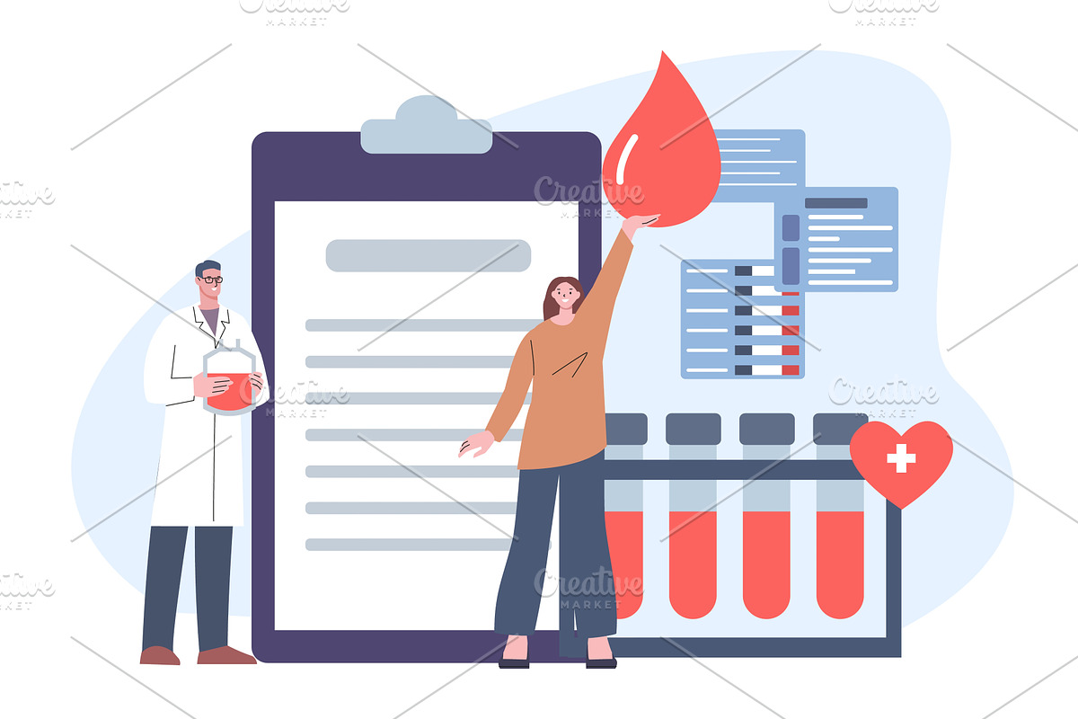 Blood check up. Check your blood for, a Healthcare Illustration by Valerie Bodnar