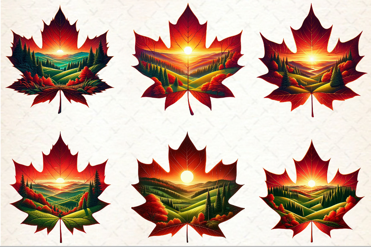 Fall Scenery Autumn Sunset Clipart, an Illustration by Rose Art (Photo 2 of 8)