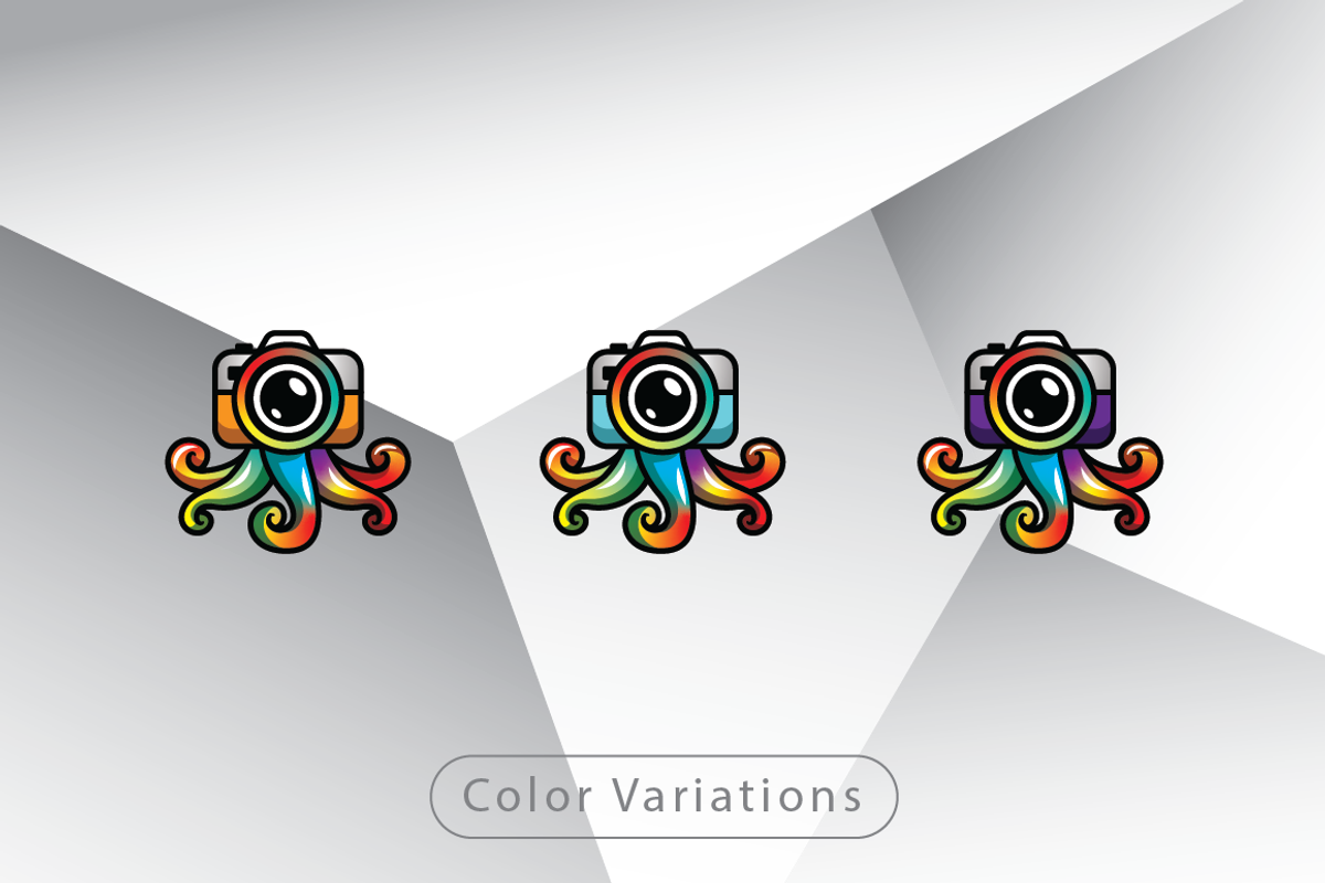Octopus Camera Logo Template, a Branding & Logo Template by Heavtryq Design (Photo 2 of 4)