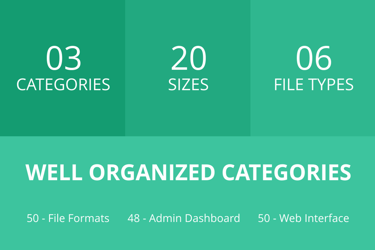 148 Files & Folders Flat Icons, an Outline Icon by IconBunny (Photo 3 of 6)