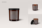 8.5oz Amber Glass Jar Candle Mockup, a Household Mockup by creatsy5 (Thumbnail 5 of 8)