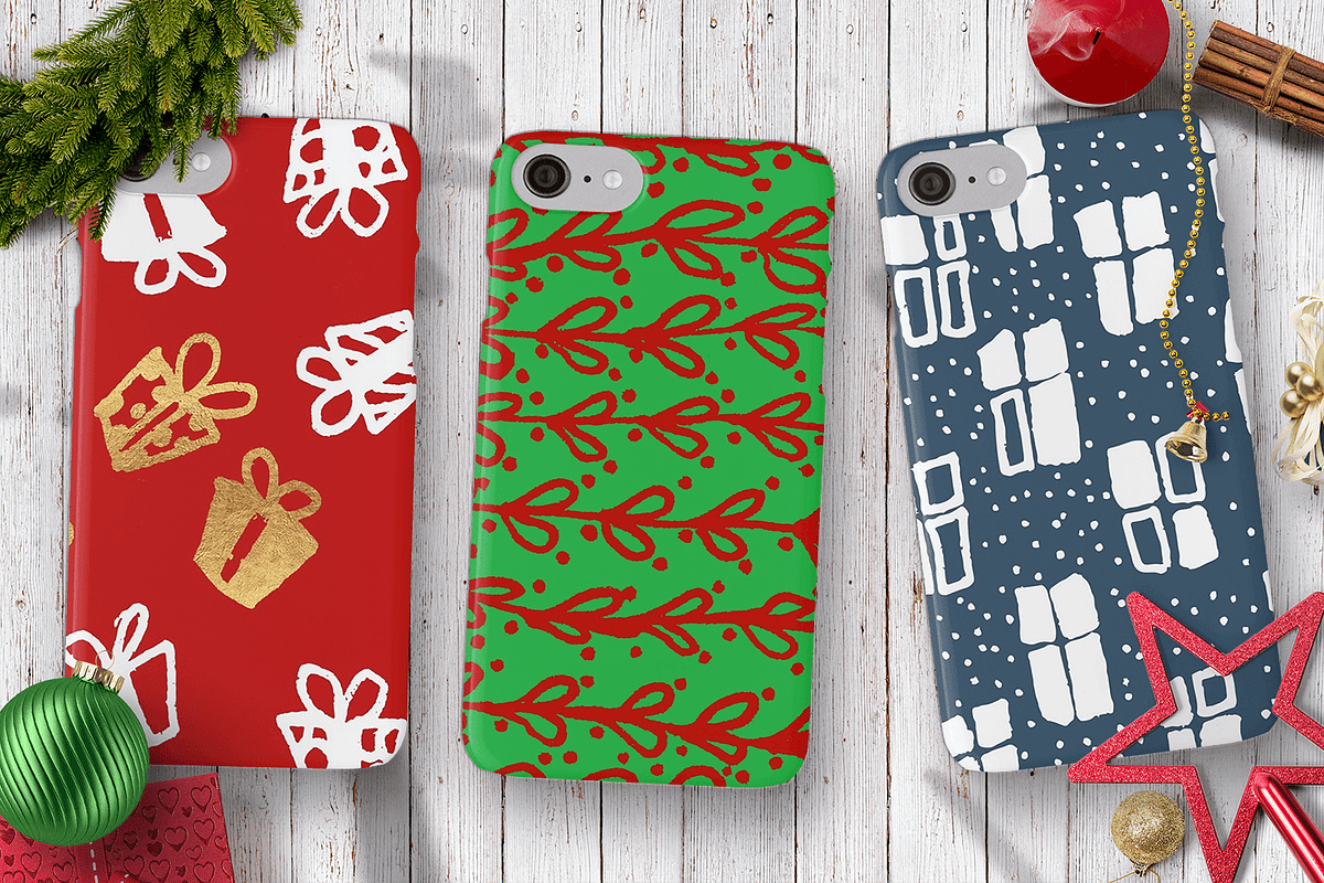 Hand Drawn Christmas Patterns I, a Pattern Graphic by Sinziana Romanescu (Photo 3 of 4)