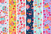 Cupcakes & Flamingos, a Pattern Graphic by Petite Salade (Thumbnail 3 of 4)