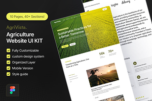 Agriculture Website UI KIT, an UI Kit Template by Ahmed Rubel