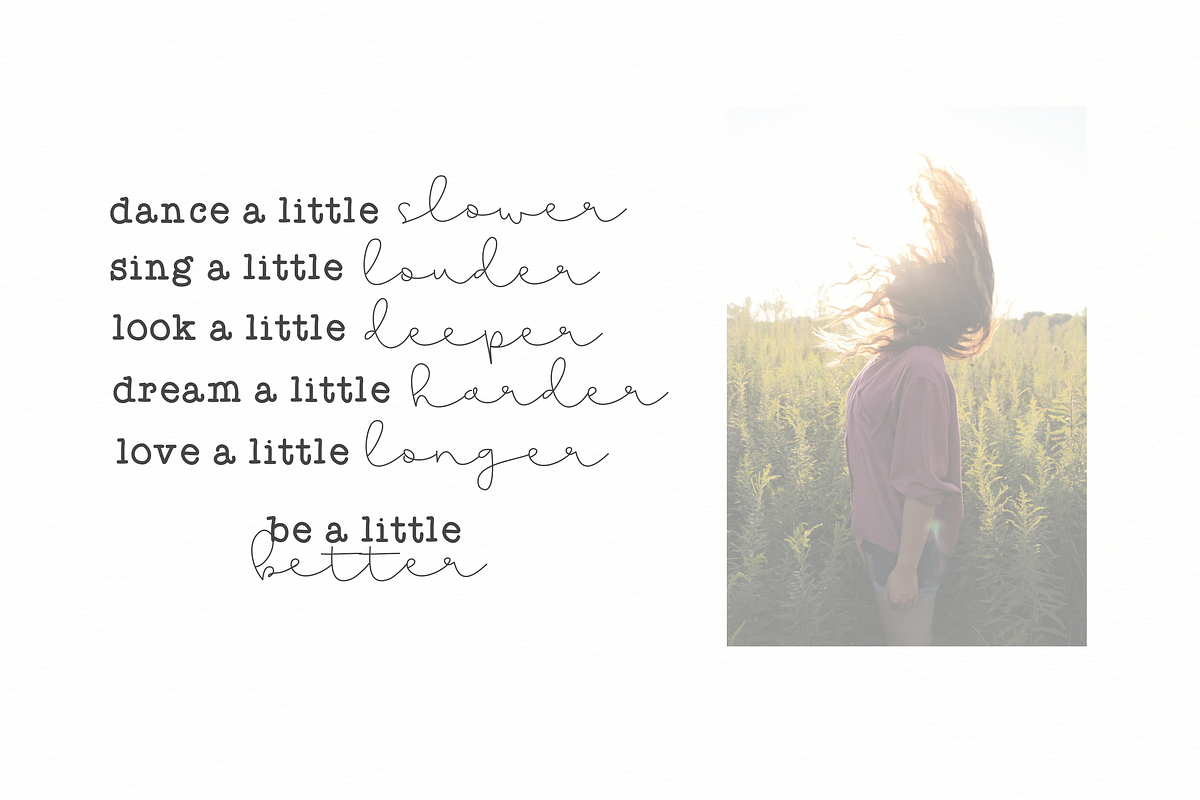 Effortless - Typewriter Font preview 3
