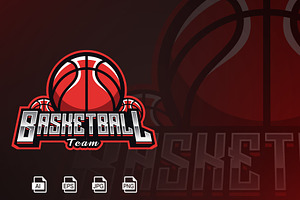 BasketBall Team Mascot Logo Template, a Branding & Logo Template by HasnainGFX