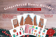 Printable Gingerbread House Builder, an Object Graphic by The Digital Prop Shop (Thumbnail 1 of 7)