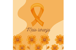 maio laranja lettering campaign, an Illustration by studiogstock