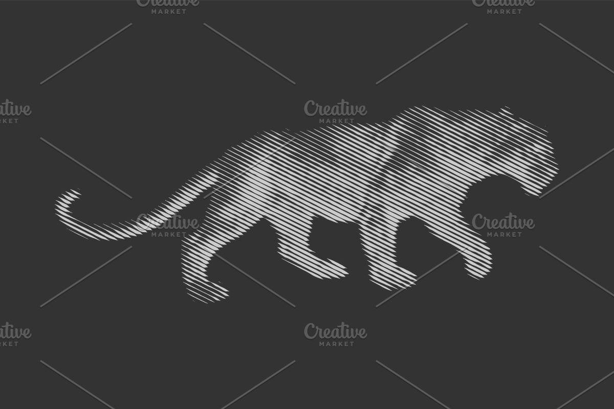 Line Art Tiger Panther Logo, a Branding & Logo Template by Designs Basket (Photo 4 of 4)