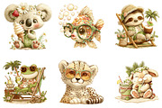 Watercolor Cat Clipart Bundle, a Seasonal Illustration by CreationArt (Thumbnail 4 of 5)