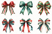 Coquette Christmas Bow Clipart, an Illustration by OK Design (Thumbnail 2 of 4)