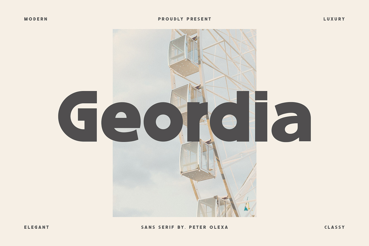 Geordia - Modern Sans Font, a Sans Serif Font by MIIM (Photo 1 of 6)