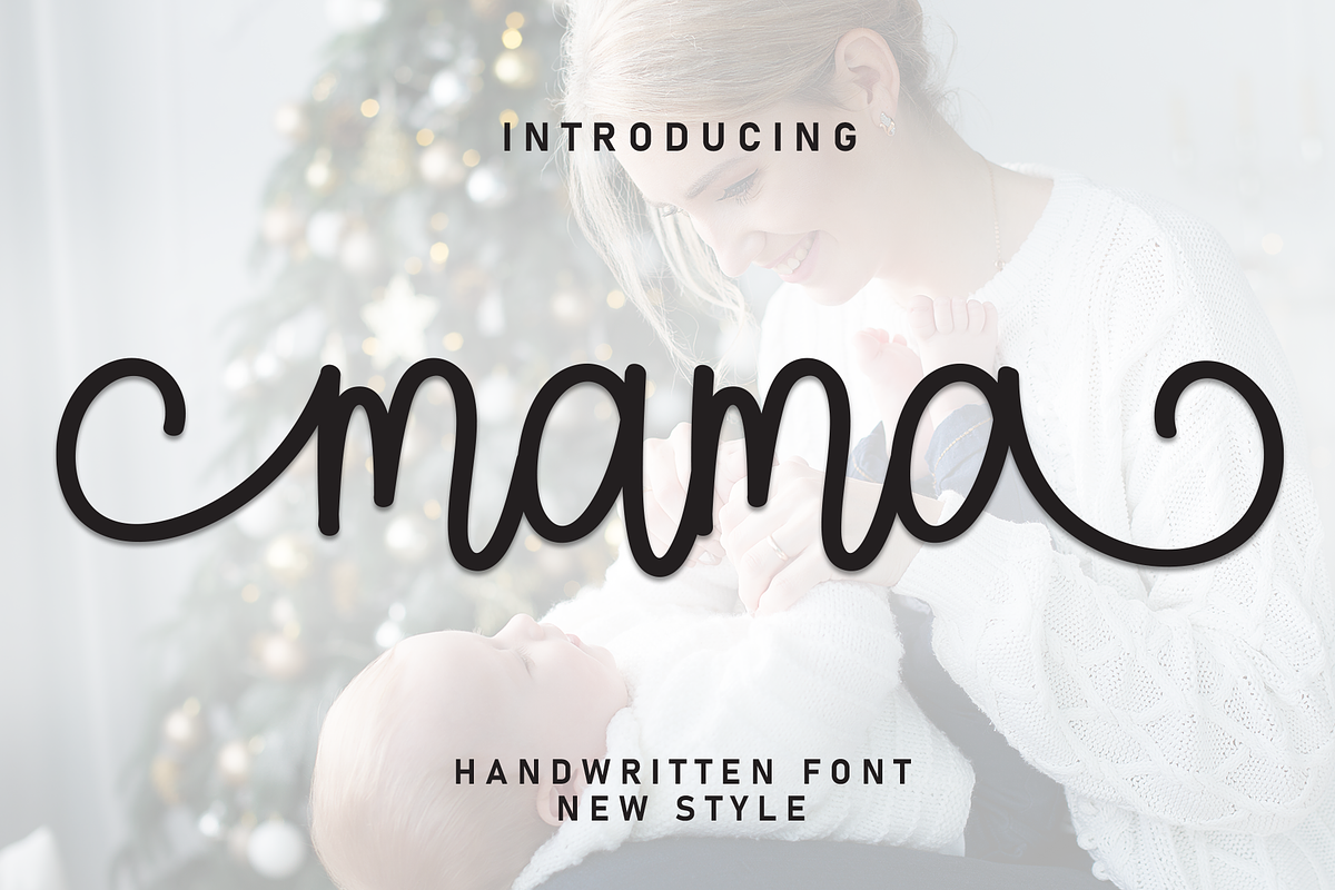Mama | Script Font, a Handwritten Font by Scratchones (Photo 1 of 9)