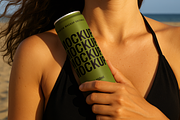 350ml Slim Can - Beach Scene, a Mockup by TD Mockup (Thumbnail 2 of 4)