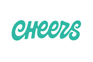 Cheers vector lettering