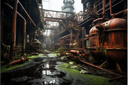 Sustainable Recycling factory day, an Industrial Photo by Ylivdesign
