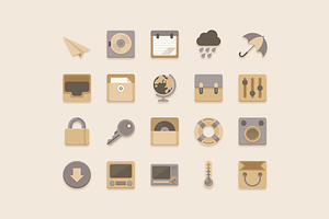 Flat Icons Vanilla Choc Chip Theme