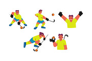 Character Hockey Man Vol 2 Doodle, a Sport Illustration by SLAB! Design (Thumbnail 2 of 3)
