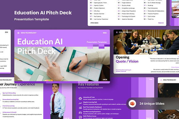 AI Learning Pitch Deck Powerpoint preview 6