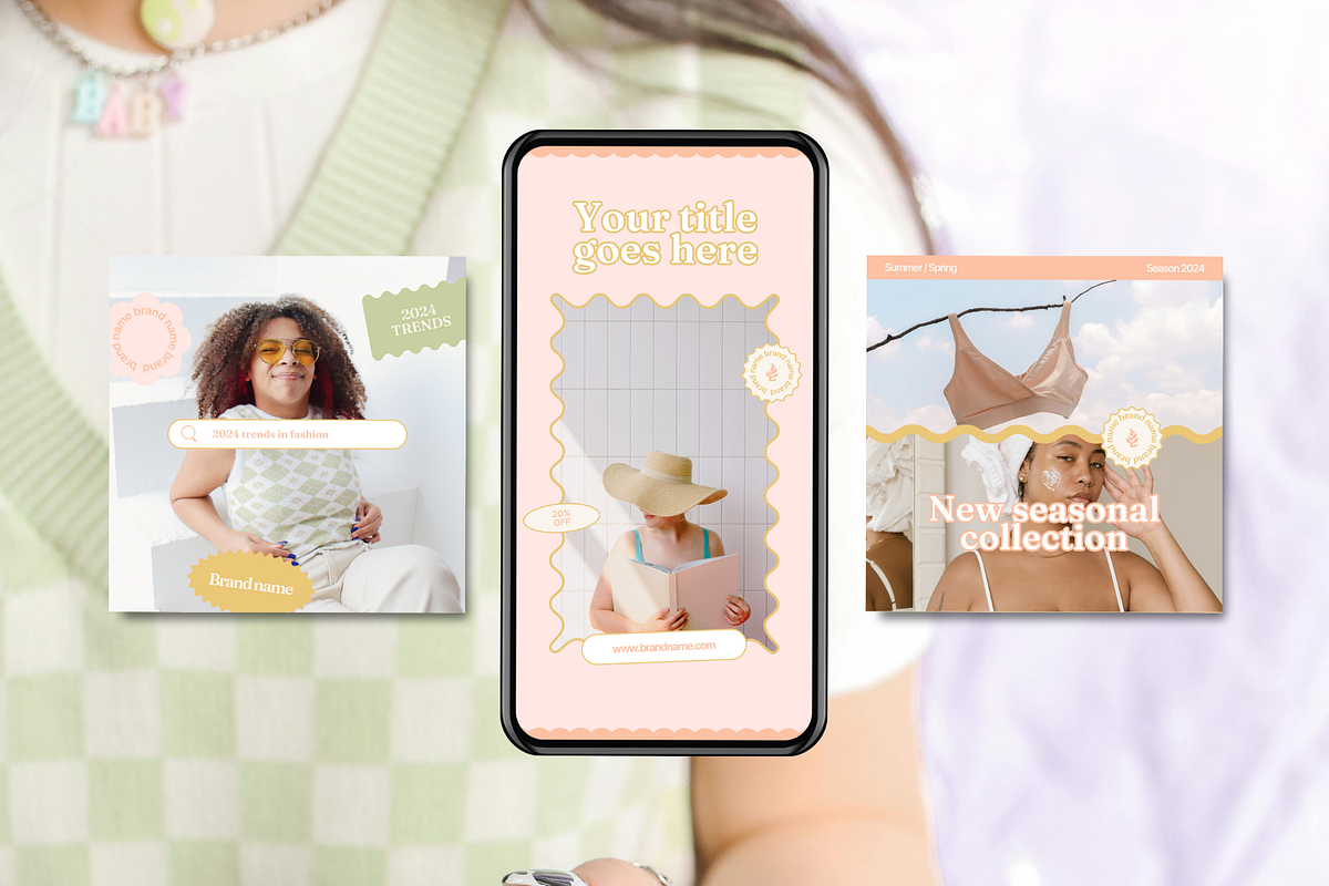 Pastel vibes | Social Media Kit, a Social Media Template by Mila Estudio (Photo 2 of 7)