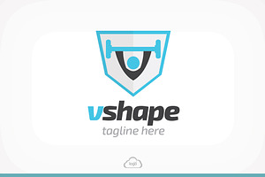 Vshape Gym Logo Template