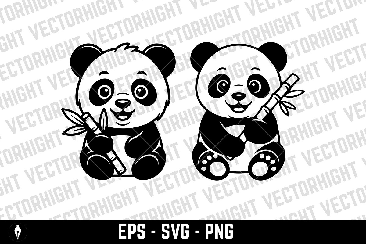 Adorable baby panda, an Animal Illustration by Vectorhight (Photo 4 of 4)