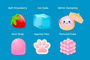Squishies Fidget Toy Illustrations, an Object Illustration by ThePixelLibrary (Thumbnail 2 of 7)