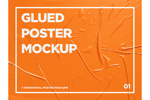 Glued Paper Poster Mockup Pack