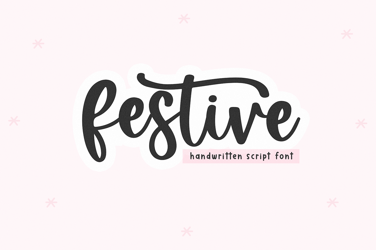 Festive | Handwritten Script Font, a Script Font by KA Designs (Photo 1 of 14)