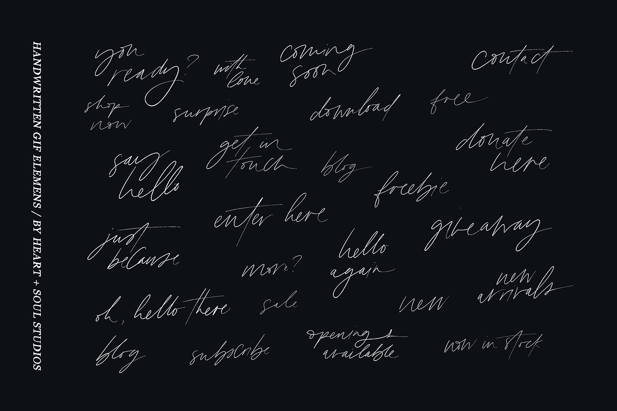 Handwritten GIF Blog+Social Elements, a Templates & Theme by Heart + Soul Studios (Photo 5 of 10)