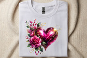 Watercolor Valentine Heart Clipart, an Illustration by SinaCreation (Thumbnail 5 of 11)