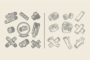 Set of wood, planks, and timber, an Outline Icon by Artha Design Studio (Thumbnail 2 of 2)